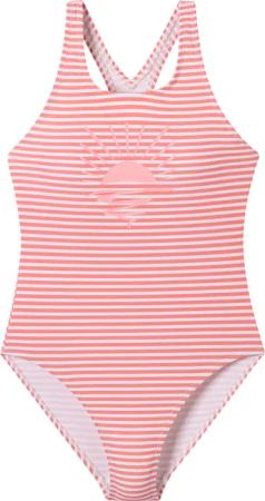 Badeanzug Wirkware recycelt LSF40+ Schulsport Streifen pink - Aqua 176