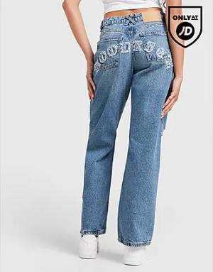 Hoodrich Logo Applique Jeans - Damen, Blue