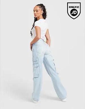 Hoodrich Script Cargo Jeans - Damen, Blue