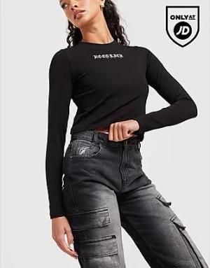 Hoodrich Script Cargo Jeans - Damen, Black