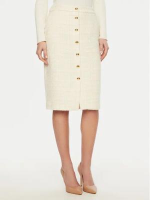 Luisa Spagnoli Bleistiftrock Fettuccia 541489 Écru Regular Fit