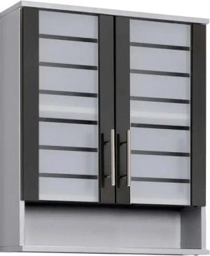 Schildmeyer Hängeschrank "Nikosia", Breite 60 cm, mit Glastüren, hochwertige MDF-Fronten, Metallgriffe