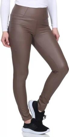 Aurela Damenmode Lederhose Warme Kunstlederleggings gefütterte Lederleggings für Damen (1-tlg) mit elastischem Bund, in Unifarbe