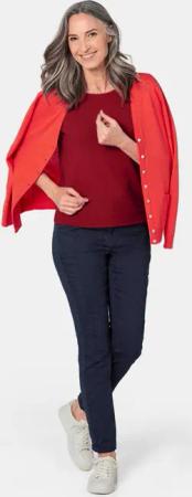 Strickjacke - rot - Gr. 22 von Goldner Fashion