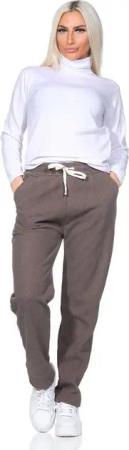 OriginalYou Cordhose Cordhose Damen Freizeithose warme Übergangshose Fleece gefüttert mit Gummibund, mit Schnürung, in Unifarben