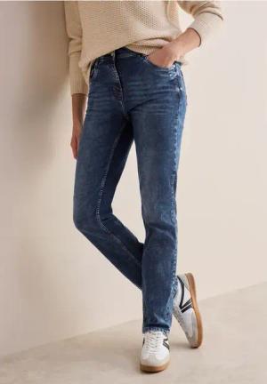 Cecil Damen Straight Leg Jeans in Blau, Gr: 32