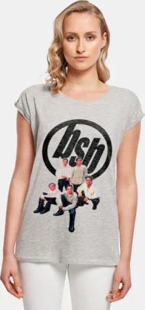 Merchcode Ladies Backstreet Boys - Vintage Logo Extended Shoulder Tee