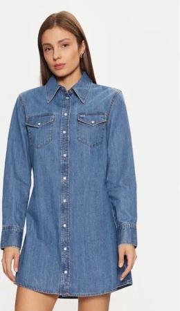 Tommy Jeans Jeanskleid Western DW0DW19853 Blau Regular Fit