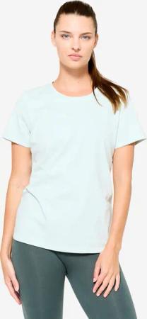 T-Shirt Damen Baumwolle Rundhals - hellgrün