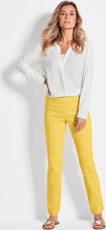 Pflegeleichte Bengalinhose CARLA - gelb - Gr. 225 von Goldner Fashion