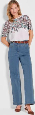 Weite Jeans VERA mit Formbund - hellblau - Gr. 235 von Goldner Fashion