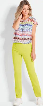 Pflegeleichte Bengalinhose CARLA - hellgrün - Gr. 195 von Goldner Fashion