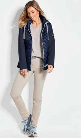 Jacke mit Stehkragen - marine - Gr. 54 von Goldner Fashion