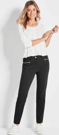 Bauchweghose BELLA mit schmalem Bein - schwarz - Gr. 225 von Goldner Fashion