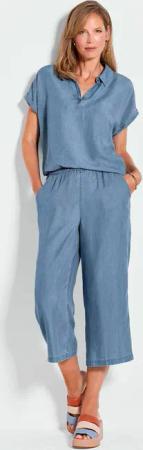 Bluse - hellblau - Gr. 22 von Goldner Fashion