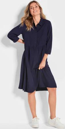 Kleid - marine - Gr. 21 von Goldner Fashion
