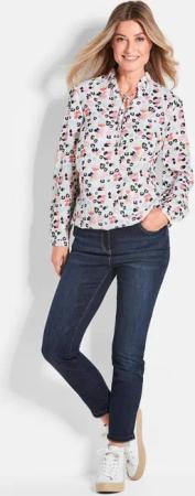 7/8-Jeans BELLA mit Strasssteinen - dunkelblau - Gr. 52 von Goldner Fashion