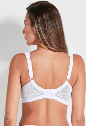 Atmungsaktiver Sport-BH - weiß - Gr. 85 E von Goldner Fashion