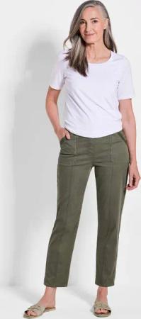 Cargohose SARA mit Biesen - khaki - Gr. 20 von Goldner Fashion