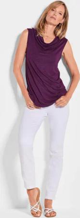 Wasserfalltop - lila - Gr. 20 von Goldner Fashion