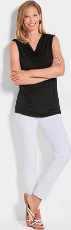 Wasserfalltop - schwarz - Gr. 54 von Goldner Fashion