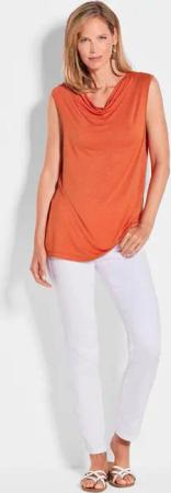 Wasserfalltop - orange - Gr. 48 von Goldner Fashion