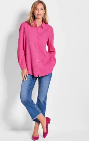 Blusenhemd - pink - Gr. 21 von Goldner Fashion