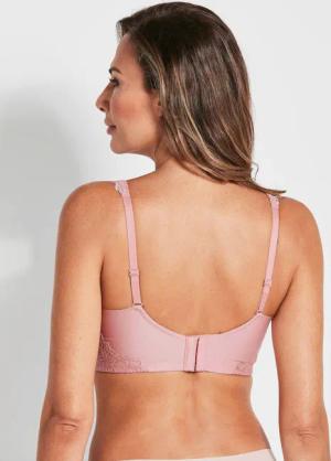 Soft-BH mit glatter Schale und Spitzendetails - altrosé - Gr. 85 D von Goldner Fashion