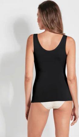 Achselhemd aus Modal mit Spitze - schwarz - Gr. L von Goldner Fashion