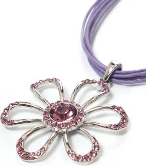 Kette mit Anhänger - flieder / silberfarben - Gr. Einheitsgröße von Goldner Fashion