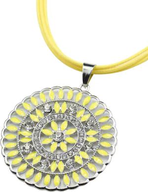 Kette mit Anhänger - gelb / silberfarben - Gr. Einheitsgröße von Goldner Fashion