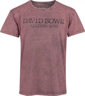 David Bowie T-Shirt - Aladdin Sane - S bis 3XL - für Männer - Größe XXL - koralle - Lizenziertes Merchandise!