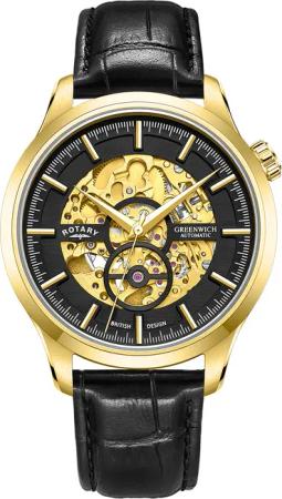 Rotary GS02948/04 Greenwich Automatik Herrenuhr 42mm 5ATM