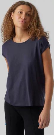 Vero Moda Rundhalsshirt "VMAVA PLAIN SS TOP GAJRS NOOS"