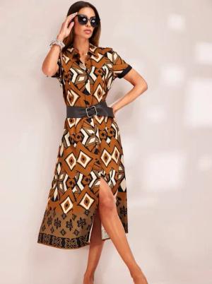 heine Hemdblusenkleid "Druck-Kleid"