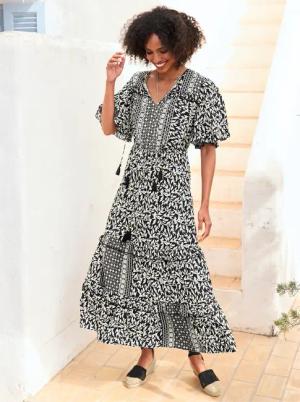 heine Maxikleid "Druck-Kleid"