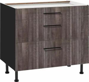 wiho Küchen Unterschrank "Nisos", 90 cm breit, Soft-Close in Schubladen, verstellbare Füße, ohne Platte