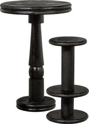 WOOOD Barhocker "Kolby", aus Mangoholz, runde Form, H 74 cm x Ø 40 cm