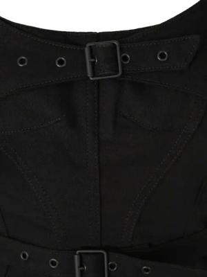 Mugler - Denim Buckle Midi Dress - Größe 36 - bunt