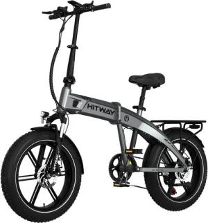HITWAY E-Bike Klapprad Pedelec 20 zoll Faltrad mit 48V10,4Ah Akku bis zu 50-100km, 7 Gang shimano shimano Schaltwerk, Kettenschaltung, 250W Heckmotor, 499.2 Wh, Pedelec mit 2 Stoßdämpfer, E-Mountainbike für Erwachsene