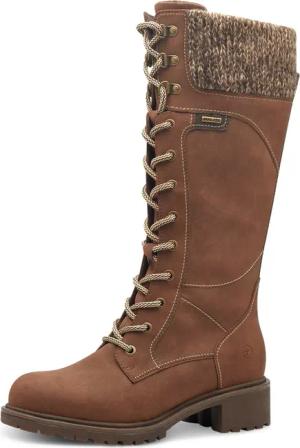 Tamaris Winterstiefel, Blockabsatz, Schnürstiefel, Langschaftstiefel, vegane Verarbeitung