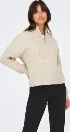 ONLY Strickpullover "ONLTOKYO SOLID L/S ZIP PULLOVER KNT NOOS"