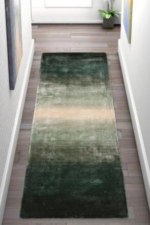 Home affaire Läufer "Katalin, handgewebt, Teppiche aus 100% Viskose, farblich changierend", rechteckig, 12 mm Höhe, Kurzflor, Seiden-Optik, mehrfarbig, Läufer, Brücke, Flur, Esszimmer