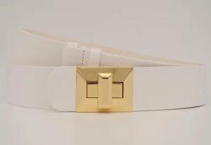 AnnaMatoni Ledergürtel, mit goldener Schließe