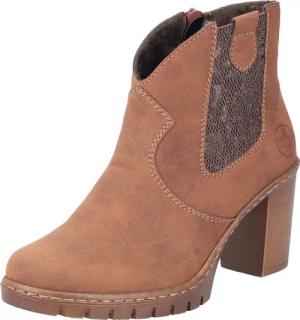 Rieker Cowboy Stiefelette, Westernstiefelette, Stiefelette mit seitlichem Stretcheinsatz
