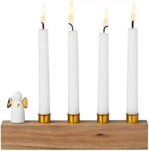 Räder Design Adventsleuchter WINTERZEIT Adventsengel Gold