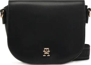 Tommy Hilfiger Handtasche Th Logotape Saddle Bag AW0AW17184 Schwarz