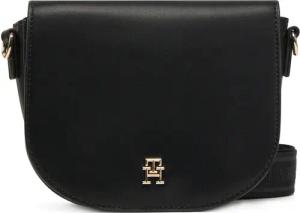 Tommy Hilfiger Handtasche Th Logotape Saddle Bag AW0AW17184 Schwarz