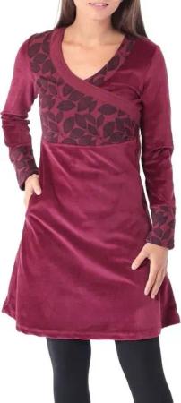 PUREWONDER Samtkleid Bequemes Kleid aus Samt figurbetont geschnitten