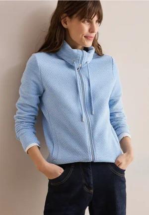 Cecil Damen Two-Tone Ottoman Jacke in Blau, Gr: M